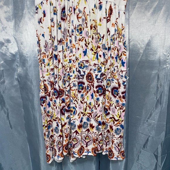 URBAN OUTFITTERS Light Baby Blue Floral Flare Halter Dress Boho Sz L - Picture 4 of 10